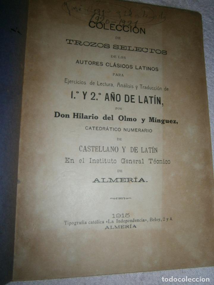 Libros de segunda mano: ANTIGUO LIBRO DE TEXTO - EJERCICIOS DE LECTURA, ANALISIS Y TRADUCCION DE LATIN - Foto 2