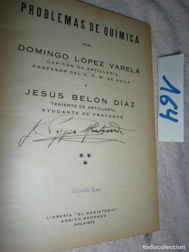 Libros de segunda mano: ANTIGUO LIBRO DE TEXTO - PROBLEMAS DE QUIMICA - Foto 2