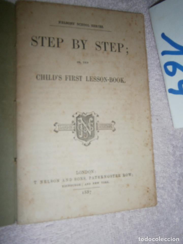 Libros de segunda mano: ANTIGUO LIBRO DE TEXTO - STEP BY STEP (INGLES) (1887) - Foto 2