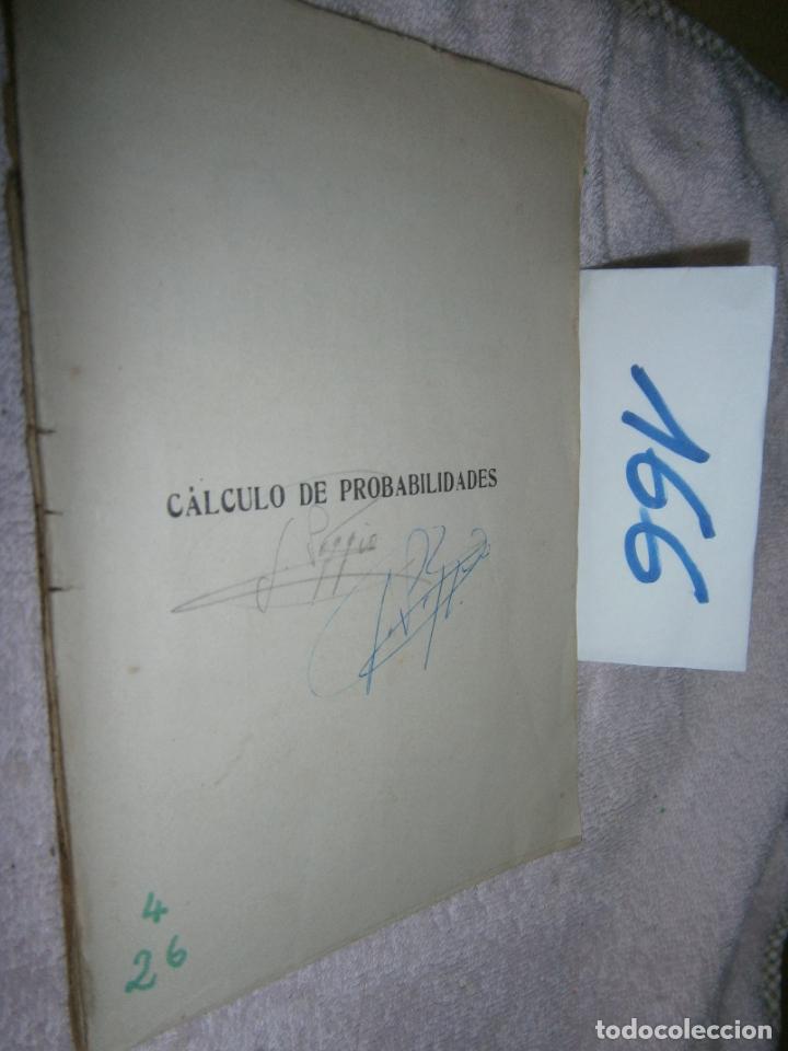 Libros de segunda mano: ANTIGUO LIBRO DE TEXTO - CALCULO DE PROBABILIDADES - Foto 1