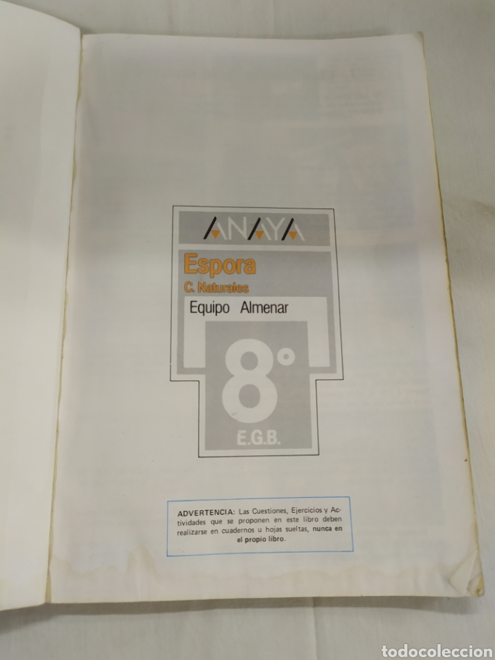 Libros de segunda mano: Ciencias Naturales Espora 8 EGB de Anaya - Foto 2