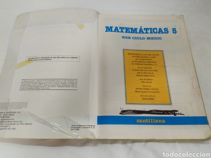 Libros de segunda mano: Matem&aacute;ticas 5 EGB de Santillana - Foto 3