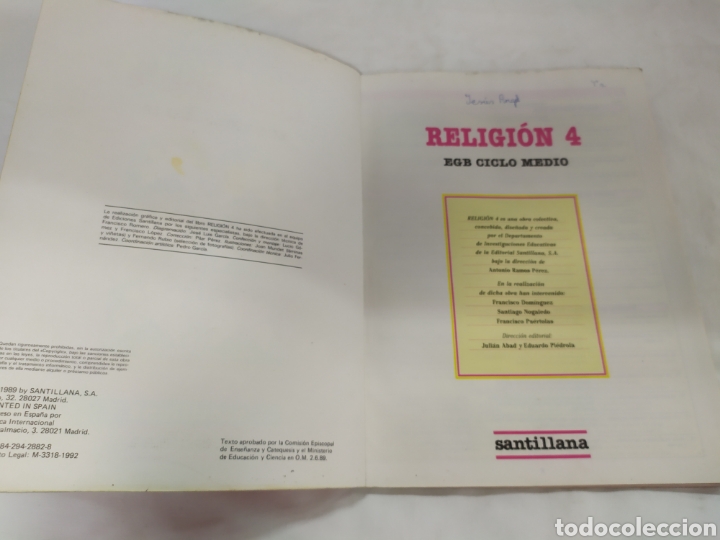 Libros de segunda mano: Religi&oacute;n 4 EGB de Santillana - Foto 3