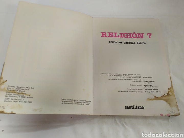 Libros de segunda mano: Religi&oacute;n 7 EGB de Santillana - Foto 2