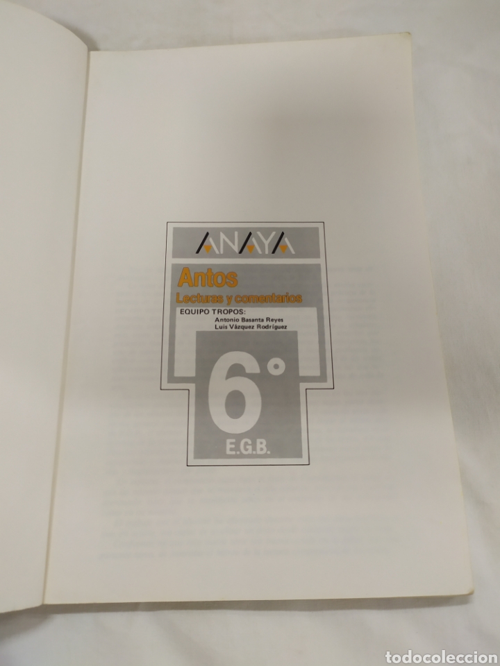 Libros de segunda mano: Antos Lecturas y Comentarios 6 EGB de Anaya - Foto 3