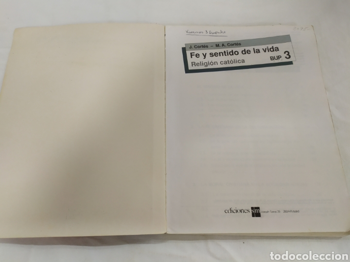 Libros de segunda mano: Fe y sentido de la vida 3 BUP de SM - Foto 3