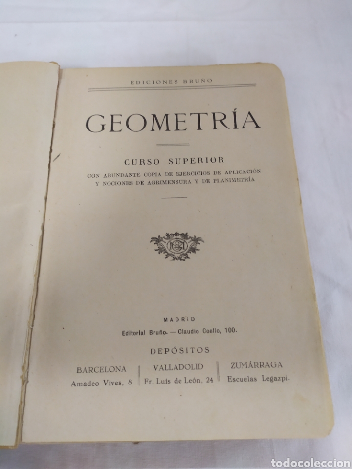 Libros de segunda mano: Geometr&iacute;a de Ediciones Bru&ntilde;o de 1941 - Foto 3