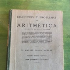 Libros de segunda mano: LIBRO “EJERCICIOS Y PROBLEMAS DE ARITMÉTICA”. MADRID. 1949.. Lote 352702234