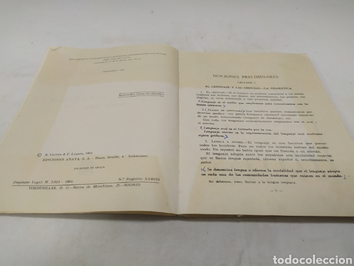 Libros de segunda mano: Lengua espa&ntilde;ola, Anaya, 1965 - Foto 3