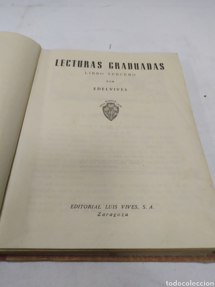 Libros de segunda mano: Lecturas, libro tercero, Edelvives, 1952 - Foto 3
