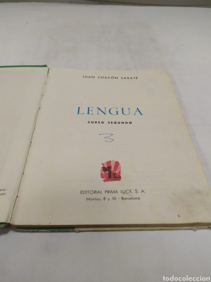 Libros de segunda mano: Lengua, curso segundo, Editorial Prima Luce, 1966 - Foto 3