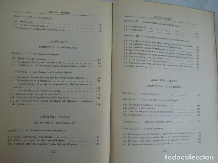 Libros de segunda mano: CURSO DE LING&Uuml;ISTICA GENERAL - FERDINAND DE SAUSSURE - EDITORIAL LOSADA 1965. - Foto 5