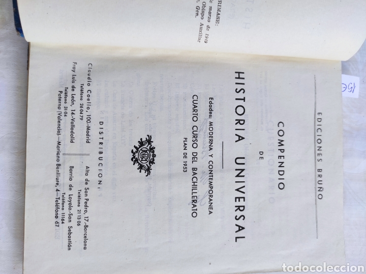 Libros de segunda mano: HISTORIA UNIVERSAL CUARTO CURSO 1953 EDICIONES BRU&Ntilde;O - Foto 2