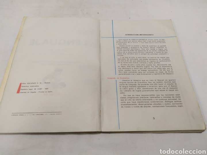 Libros de segunda mano: Lenguaje, primer curso, Editorial SM, 1969 - Foto 3