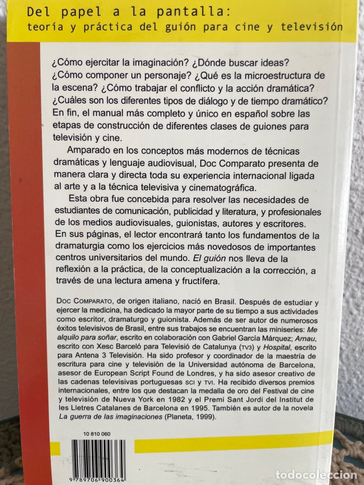 Libros de segunda mano: &ldquo;C&oacute;mo escribir el gui&oacute;n para cine y televisi&oacute;n&rdquo; de Doc Comparato. - Foto 2