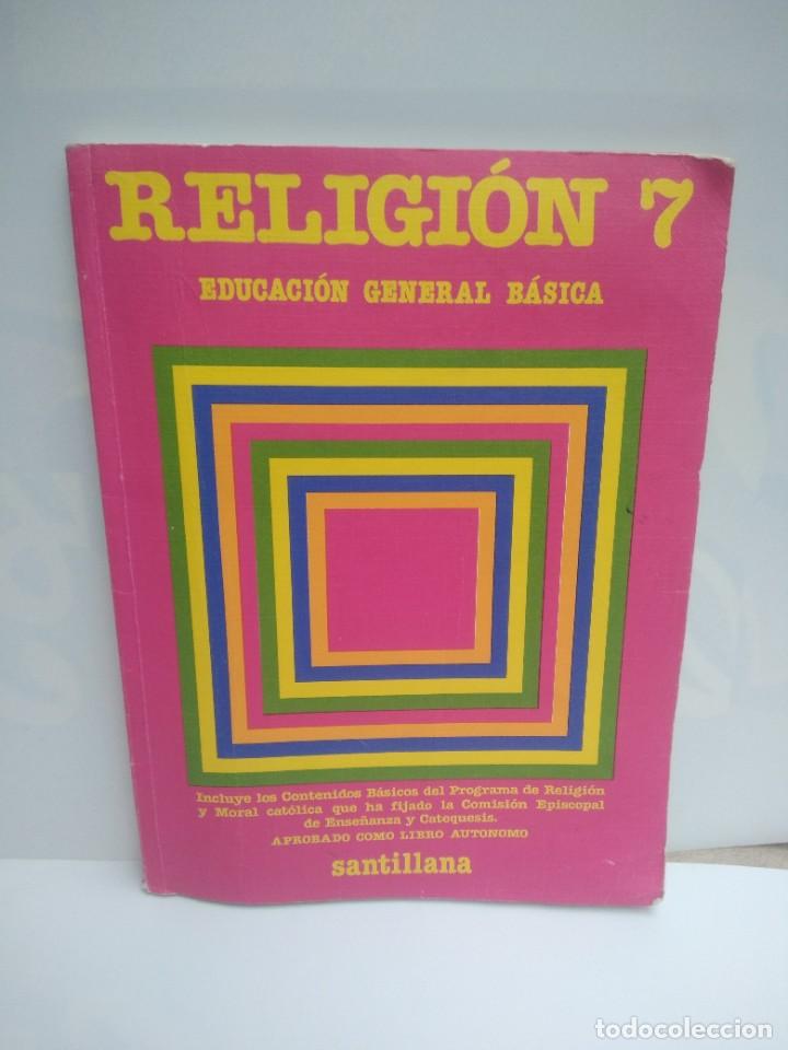 Libros de segunda mano: Libro Religion 7 EGB Santillana - Foto 1
