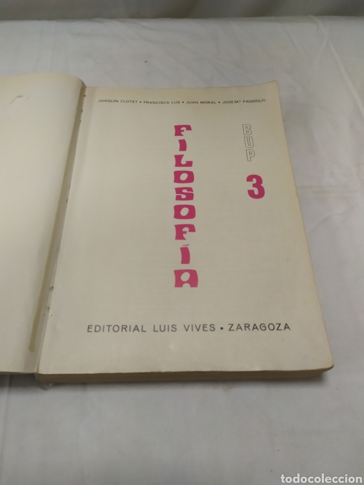 Libros de segunda mano: Filosof&iacute;a, 3 BUP, Editorial Luis Vives, 1981 - Foto 3