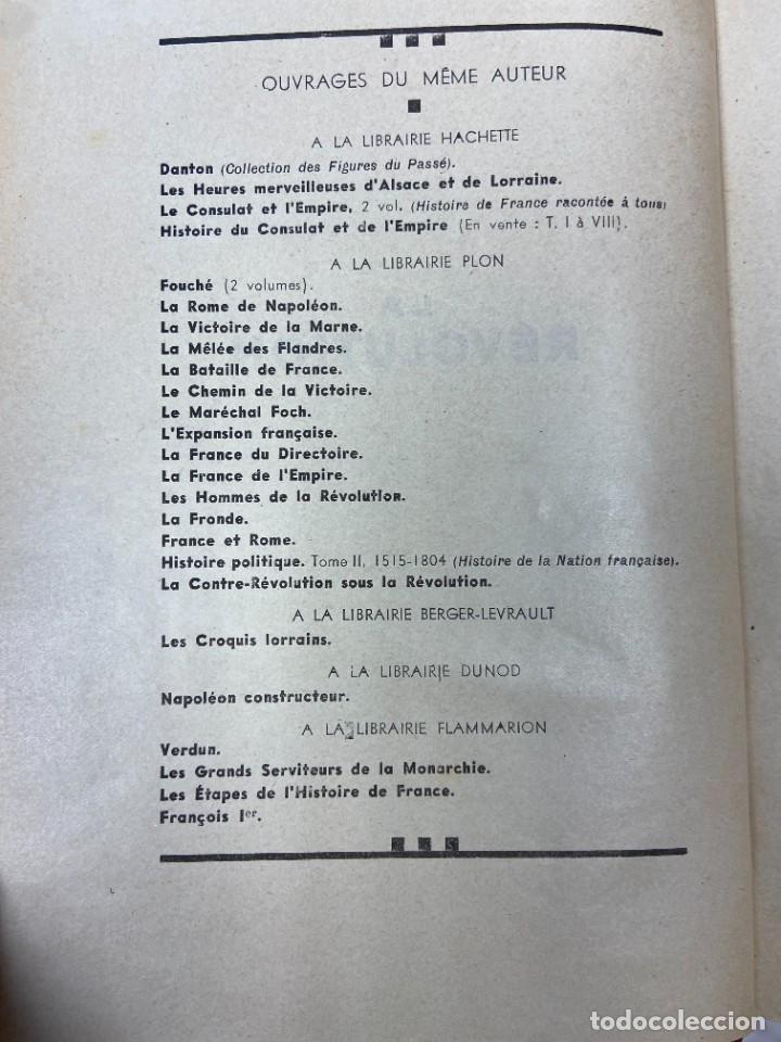 Libros de segunda mano: LA R&Eacute;VOLUTION - LOUIS MADELIN - HACHETTE - 1933 - Foto 2