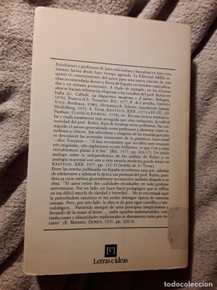Libros de segunda mano: Introducci&oacute;n a la sintaxis estructural del lat&iacute;n, de Lisardo Rubio. Ariel, 1984 - Foto 2