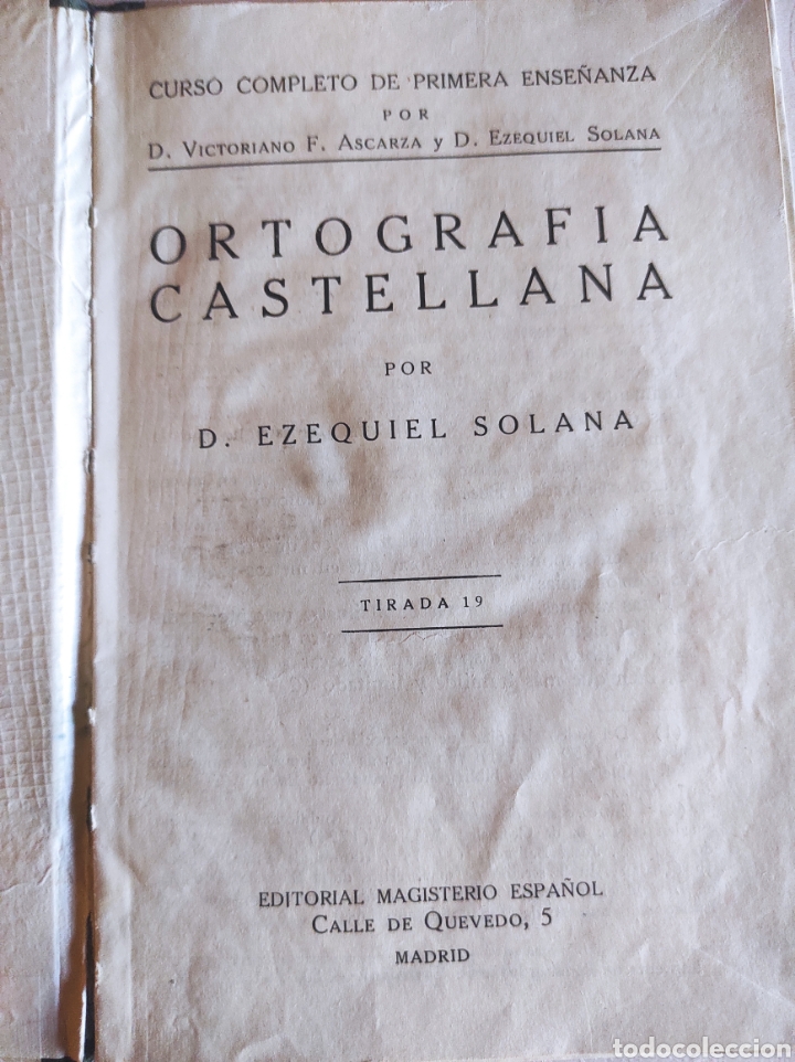 Libros de segunda mano: Ortograf&iacute;a ( segundo grado ) Ezequiel Solana 1939 - Foto 2