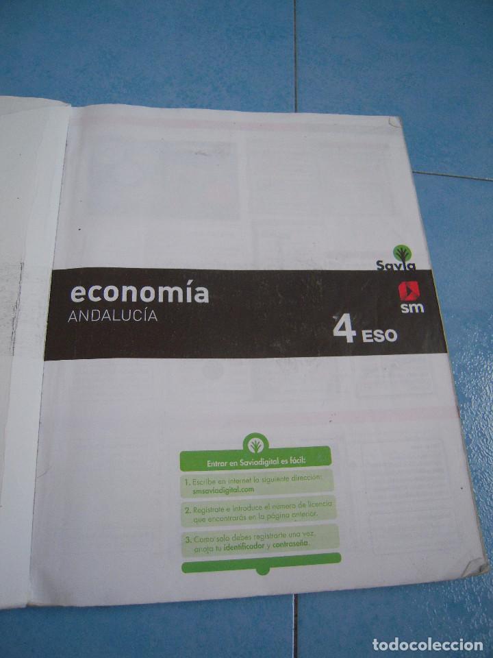 Libros de segunda mano: Econom&iacute;a 4&ordm; ESO SM Savia - Foto 3
