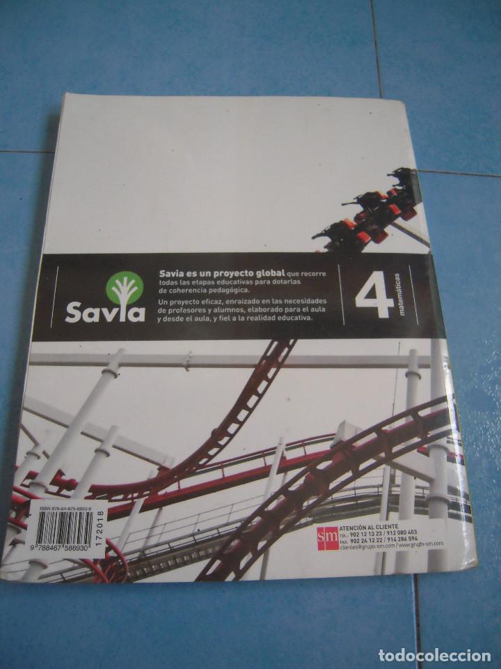 Libros de segunda mano: Matem&aacute;ticas Acad&eacute;micas 4&ordm; ESO SM Savia - Foto 2