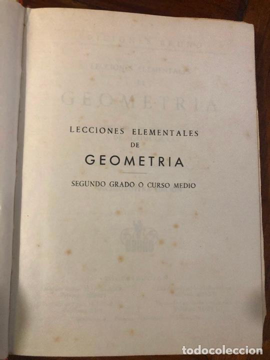 Libros de segunda mano: Geometr&iacute;a - Segundo grado - ediciones bru&ntilde;o - 1962 - Foto 3