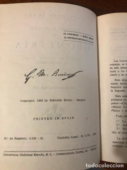 Libros de segunda mano: Geometr&iacute;a - Segundo grado - ediciones bru&ntilde;o - 1962 - Foto 5