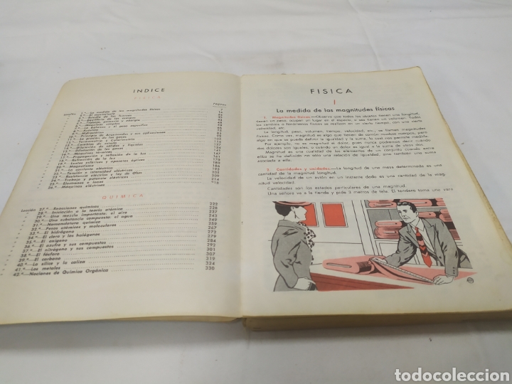 Libros de segunda mano: F&iacute;sica y qu&iacute;mica, cuarto curso. Ediciones SM, 1965 - Foto 3