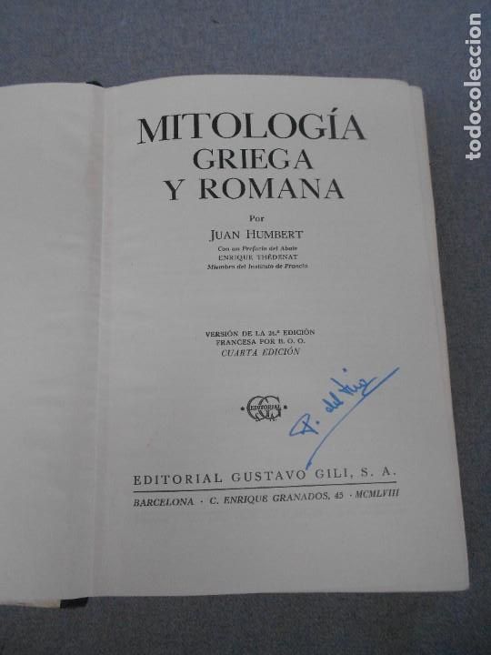 Libros de segunda mano: MITOLOGIA GRIEGA Y ROMANA. - Foto 2