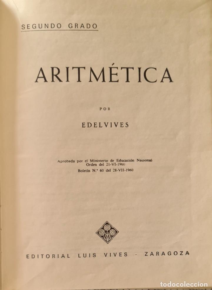 Libros de segunda mano: Aritm&eacute;tica. Segundo grado. Editorial Luis Vives. 1968 - Foto 2