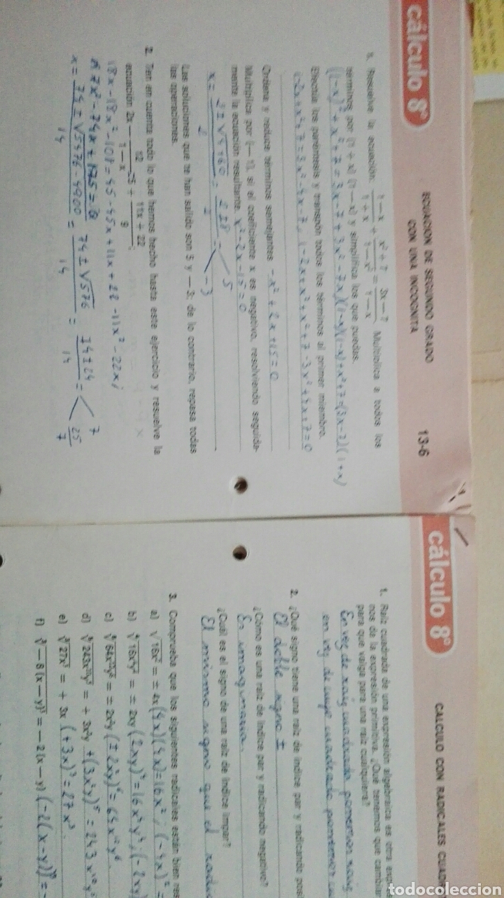 Libros de segunda mano: Fichas de actividades / c&aacute;lculo 8&deg; curso E. G. B. Ediciones S. M. - Foto 3