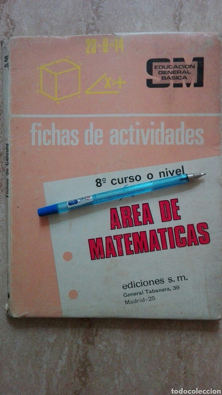 Libros de segunda mano: Fichas de actividades / c&aacute;lculo 8&deg; curso E. G. B. Ediciones S. M. - Foto 1