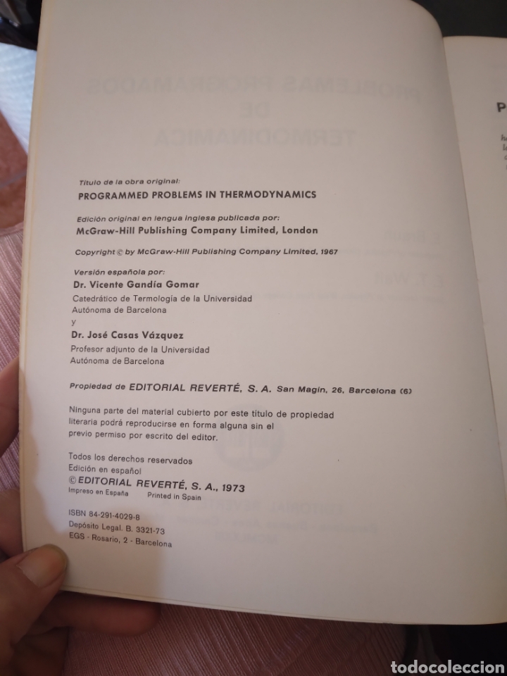 Libros de segunda mano: Problemas programados de termodin&aacute;mica - Foto 6