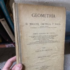 Libros de segunda mano: A8 GEOMETRÍA TOMO I, PARTE ELEMENTAL – MIGUEL ORTEGA SALA (HERNANDO,1942) ÁLGEBRA ARITMÉTICA FÍSICA. Lote 363237620
