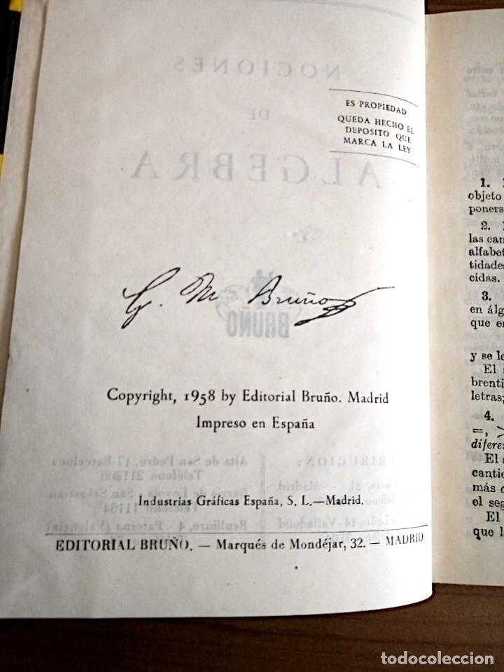 Libros de segunda mano: NOCIONES DE &Aacute;LGEBRA Y TRIGONOMETR&Iacute;A. EDICIONES BRU&Ntilde;O. ED. 1958 - Foto 5