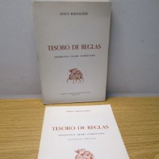 Libros de segunda mano: JESUS RIOSALIDO. TESORO DE REGLAS. GRAMATICA ARABE COMENTADA. GLOSARIO ESPAÑOL. ESPAÑOL/ARABE. Lote 364268071