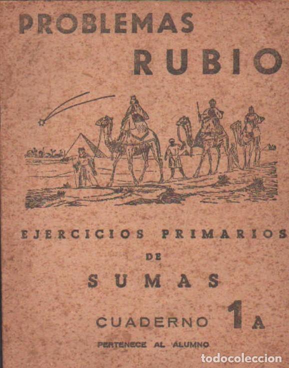 Libros de segunda mano: PROBLEMAS RUBIO. EJERCICIOS PRIMARIOS DE SUMAS. CUADERNO 1A. A-ESC-1929 - Foto 1