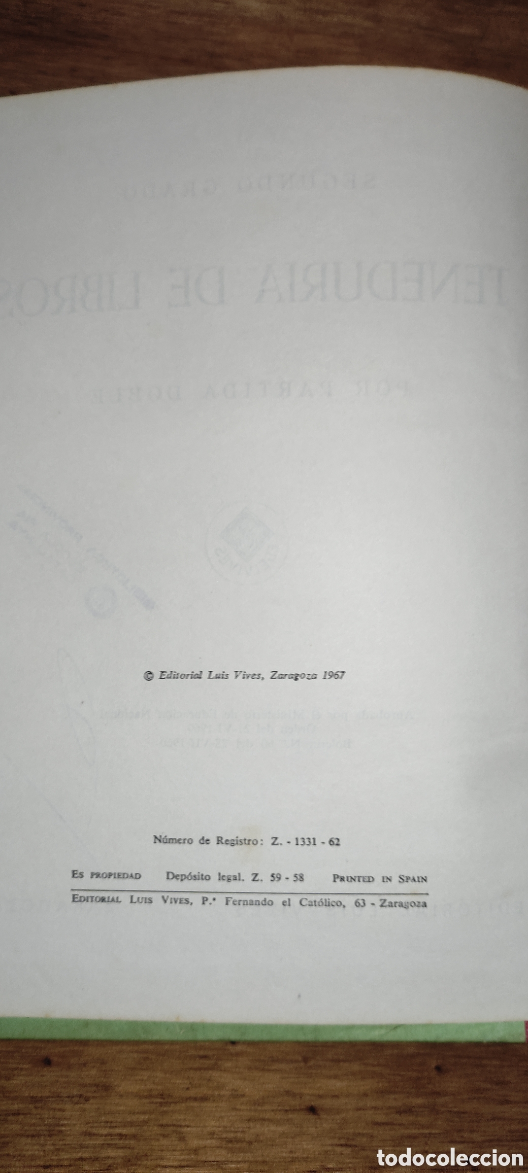 Libros de segunda mano: TENEDUR&Iacute;A, SEGUNDO GRADO - Foto 4