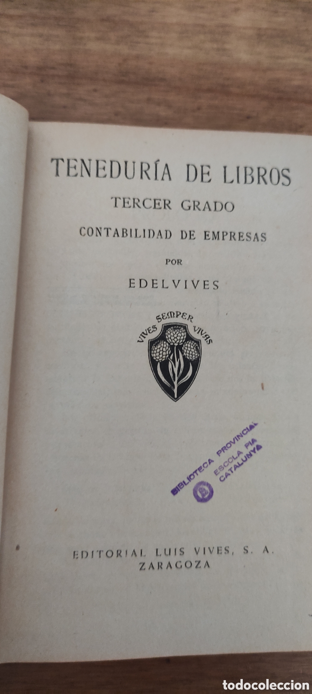 Libros de segunda mano: TENEDUR&Iacute;A DE LIBROS TERCER GRADO - Foto 2