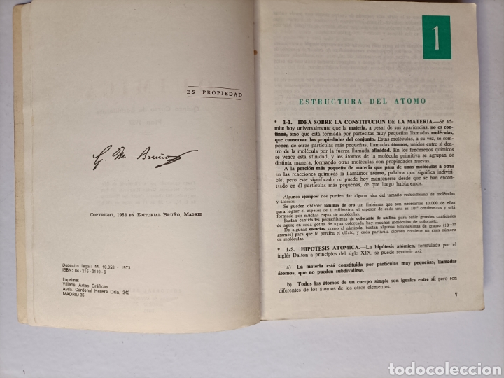 Libros de segunda mano: Qu&iacute;mica 5 curso . Editorial Bru&ntilde;o 1973 - Foto 12