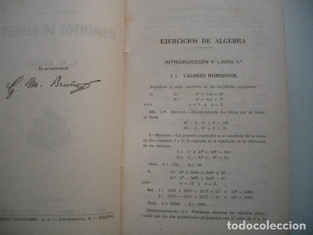 Libros de segunda mano: ELEMENTOS DE ALGEBRA SOLUCIONARIO Ediciones Bru&ntilde;o - Foto 5