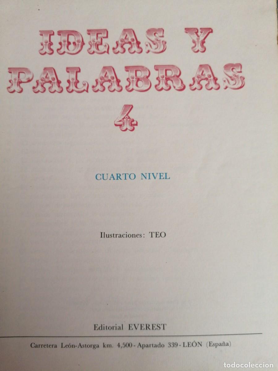 Libros de segunda mano: Libro Ideas y palabras lenguaje editorial everest - Foto 2