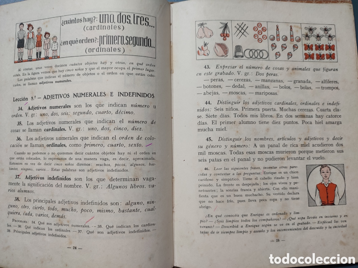 Libros de segunda mano: Gram&aacute;tica .Grado preparatorio.1952 - Foto 3