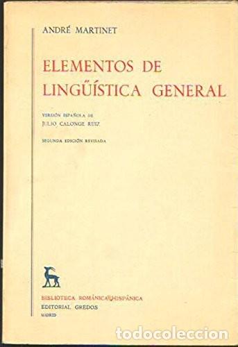 Libros de segunda mano: Elementos de Ling&uuml;&iacute;stica General. Andr&eacute; Martinet - Foto 1