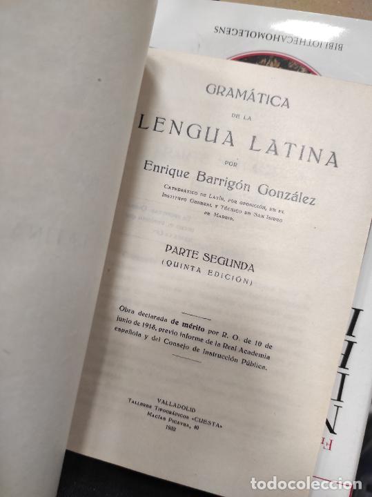 Libros de segunda mano: BARRIG&Oacute;N GONZ&Aacute;LEZ. Gram&aacute;tica de la Lengua Latina. Parte Segund - Foto 2