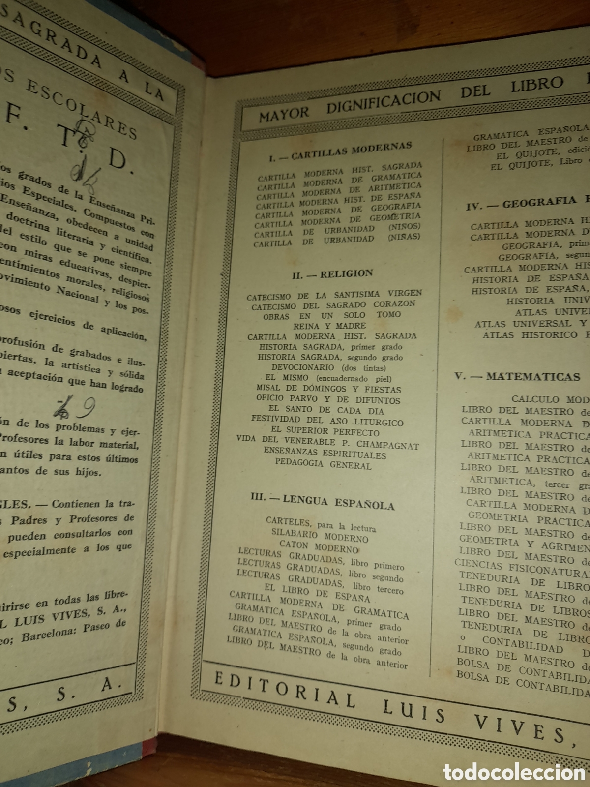 Libros de segunda mano: ELEMENTOS DE RELIGION PRIMER CURSO EDITORIAL LUIS VIVES 1946 CON PROGRAMA - Foto 2