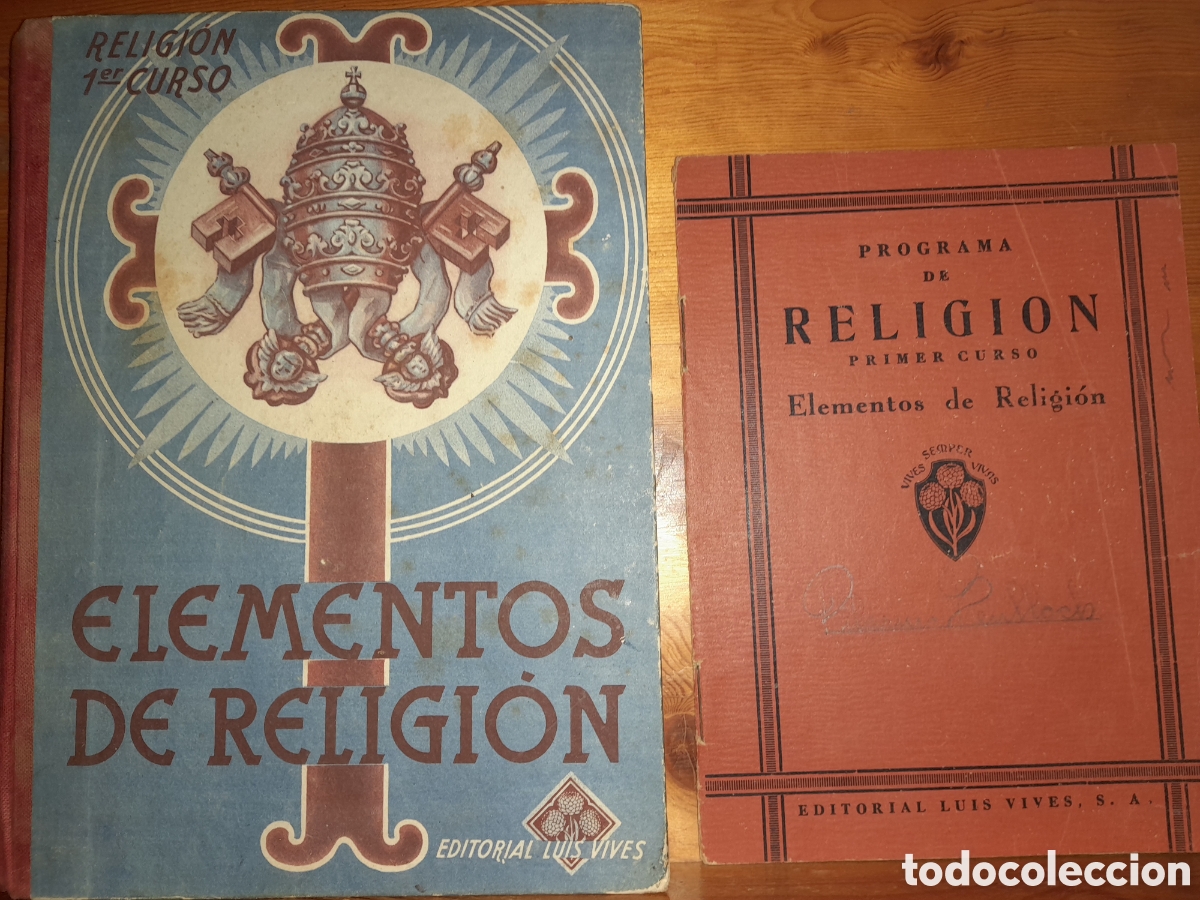 Libros de segunda mano: ELEMENTOS DE RELIGION PRIMER CURSO EDITORIAL LUIS VIVES 1946 CON PROGRAMA - Foto 1