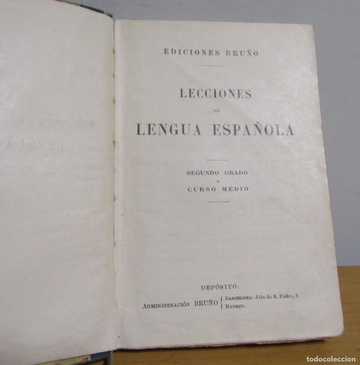 Libros de segunda mano: LECCIONES DE LENGUA ESPA&Ntilde;OLA SEGUNDO GRADO EDICIONES BRU&Ntilde;O - Foto 4
