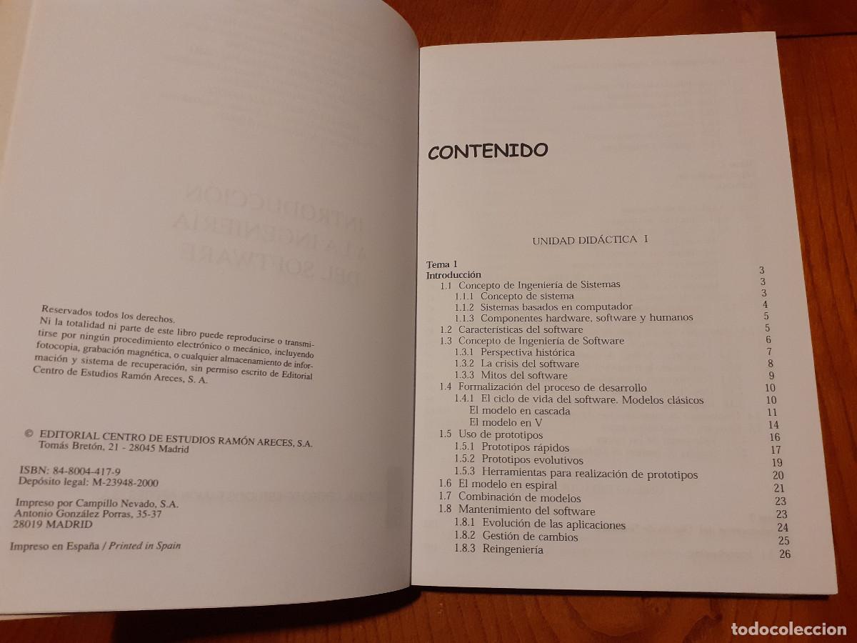 Libros de segunda mano: INTRODUCCION A LA INGENIERIA DE SOFTWARE - Problemas resueltos de la UNED - estudio - Foto 2